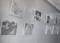 Экспозиция картин А.А.Аникеенка на выставке У П.Л. Капицы. Москва, 1965 год. Фото Ю.Г.Зайенчик (фотографии в книге Поэма Солнца) 7